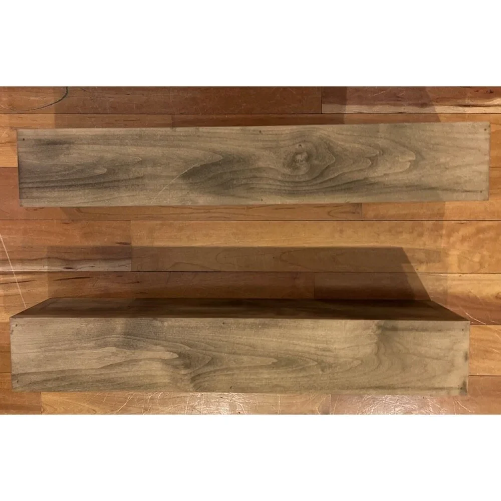Handmade Ayansh 2 Piece Alder Floating Shelf Set of 2 by Three Posts 24